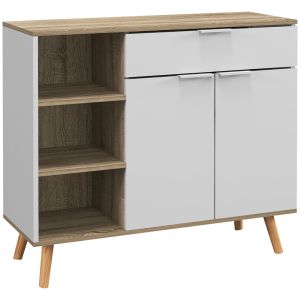 Aparador 95x35x85 cm color blanco Homcom, casa - móveis de armazenamento