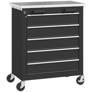 Carrinho de ferramenta 65,5x34,5x76 cm aço Homcom