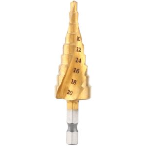 Broca escalonada HSS hexagonal titânio 4-20mm elétrica