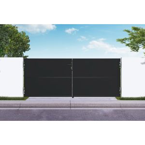 Portão nali aço preto mate 3x1,2 m