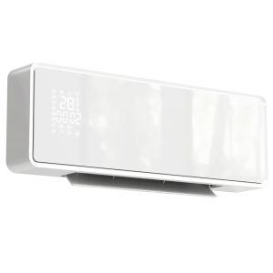 Aquecedor elétrico de parede 54x18,7x12,3 cm abs, pa e vidro color blanco