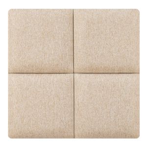 Conjunto de 4 painéis de parede carpino têxtil 30x30cm - bege [neu.haus]