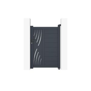 Portão de jardim veleta 1m a.140cm + kit de inversão para abertura