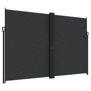 Toldo lateral retrátil 220x600 cm preto