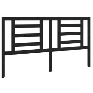vidaXL cabecero de cama madera maciza de pino negro 166x4x100 cm