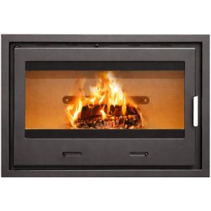 Inserto a lenha eire 80 para lareira cassete de alvenaria de 12 kw