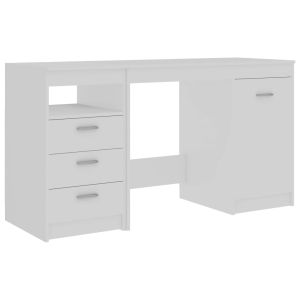 Secretária 140x50x76 cm contraplacado branco