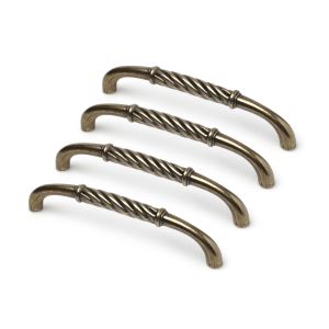Rei | 4 puxadores para armário de cozinha modelo 3411 zamak couro antigo |