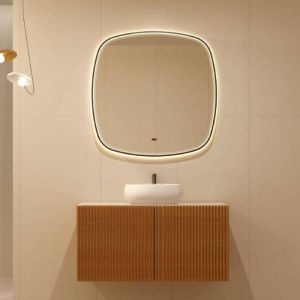 Espelho LED wc retangular palermo 50x150 níquel escovado