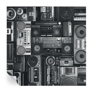 Papel de parede autocolante rádio retrô 250x250 tulup