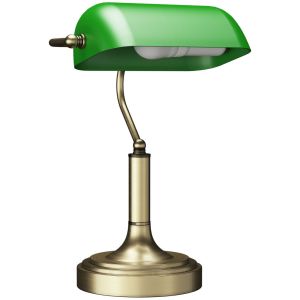 Candeeiro de mesa 26,8x22x39,5 cm metal e acrílico color verde Homcom