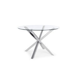 Mesa redonda em vidro temperado aurora 120cm. Sala de jantar ou cozinha,