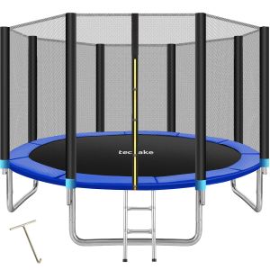 Trampolim garfunky com rede de segurança, preto
