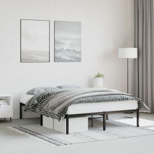 Cama 135x190 cm metal preto