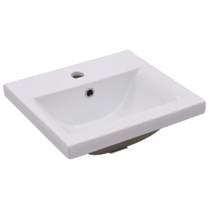 Lavatório embutido 42x39x18 cm cerâmica branco