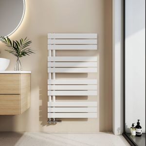 Emke toalheiro água quente 1041x600mm, 639w, branco, ligação lateral