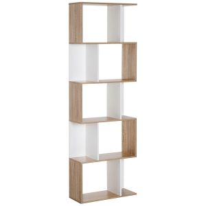 Estante 60x24x184,5cm aglomerado de madeira bicolor Homcom