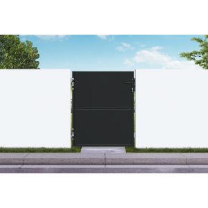 Portão nali aço preto mate 1x1,2 m