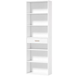 Estante para livro 60x24x182 cm mdf color blanco Homcom