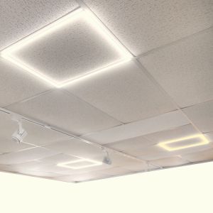 2x quadro luminoso LED 60x60cm 48w 4800 lm luz branca neutra, teto falso