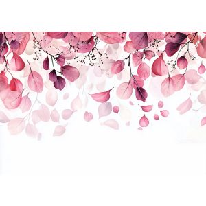 Papel de parede com folhas cor-de-rosa 300x210 murais de parede para quarto