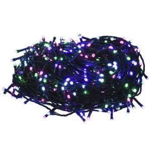 Cordão de luzes c/ 1000 luzes LED 100m PVC pastel multicolorido
