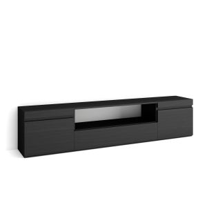 Móvel de tv, 200x45x35cm, preto rf2184