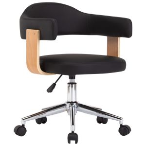 Cadeira de escritório - helloshop26 - modelo giratório - couro sintético pr