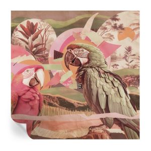 Papel de parede vinílico pássaros tropicais 250x250 tulup