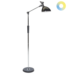 Candeeiro de pé LED andromeda com regulador de intensidade metal prateado