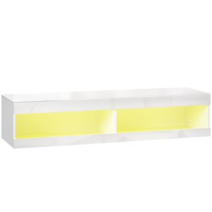 Móvel tv suspenso 140x40x30 cm color blanco Homcom