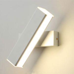Luminária de parede acrílico giratório 6 w branco