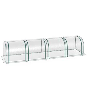Estufa PVC e aço transparente 395x100x80 cm