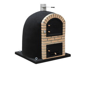 Forno a lenha para construção exterior caldera bandama preto- 110x110x140cm