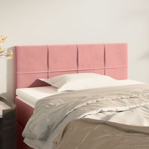 Cabeceira de cama veludo 100x5x78/88 cm rosa ptob1479