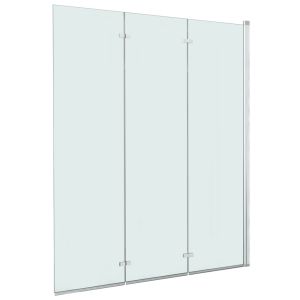 Divisória de chuveiro dobrável vidaxl 3 painéis esg 130x138 cm