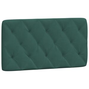 vidaXL cabecero de cama acolchado terciopelo verde oscuro 100 cm