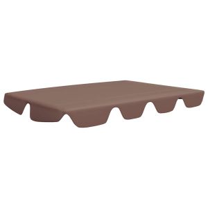 Toldo suplente p/ baloiço de jardim 150/130x105/70 cm castanho