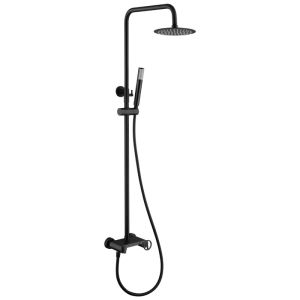Conjunto chuveiro monocomando olimpo preto fosco-imex