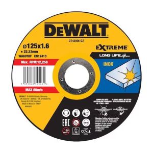 Disco de corte para inox 125 x 22,2 mm espesso 1,6 mm com furo plano - dewa