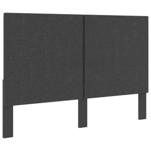 Cabeceira de cama 160x200 cm tecido cinzento-escuro ptob5443