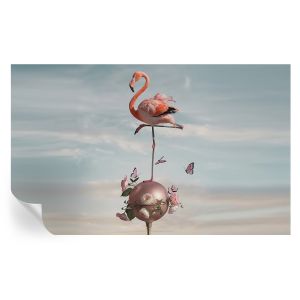 Papel de parede vinílico flamingo elegante 416x254 tulup