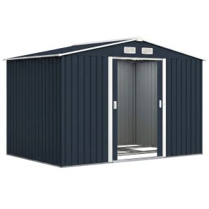 Abrigo de armazenamento 277x195x192cm aço galvanizado e pp color gris