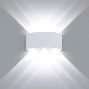 Luminária de parede interior e exterior alumínio impermeável up/down 6 w