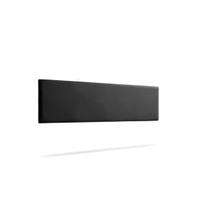Cabeceira estofada nova pele sintética 190x50x5 cm - preto - moonia