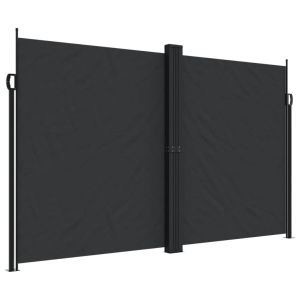 Toldo lateral retrátil 200x1000 cm preto