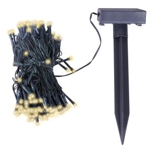 40698 cordão de luzes LED solar decoração de natal branco quente