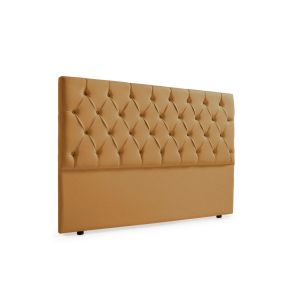 Cabeceira estofada capri pele sintética 220x120x12 cm - moonia