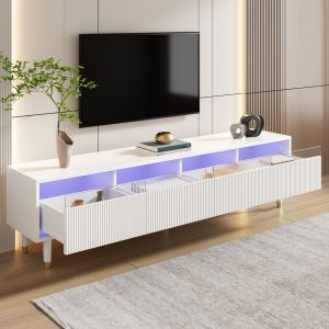 Móvel de tv com 4 gavetas branco 45x178x35cm