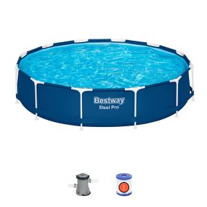 Bestway steel pro piscina tubular destacável ø366 x 76 cm com filtro d